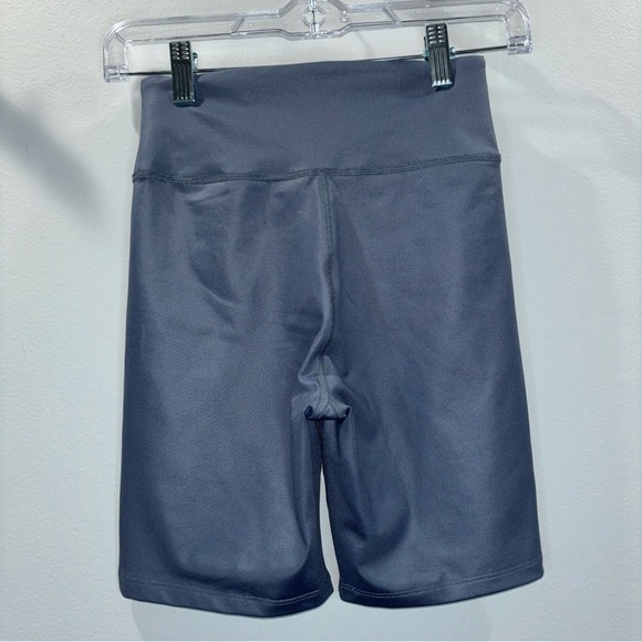 Abercrombie & Fitch High-Waisted Biker Gym Athletic Wear Shorts XS Blue Gray - Picture 5 of 12